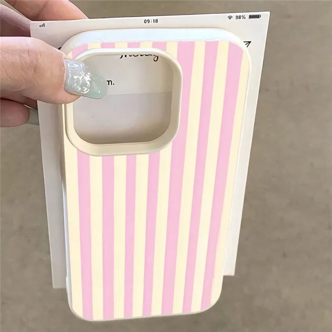 Coque iPhone 12 Pro Max Rayures Roses et Jaunes - photo 3