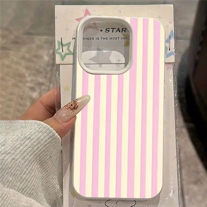 Coque iPhone 12 Pro Max Rayures Roses et Jaunes - photo 4