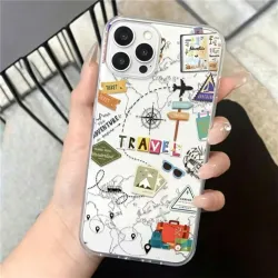 Coque iPhone 12 Pro Max Transparente Motif Voyage