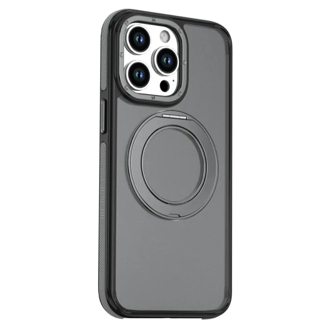 Coque iPhone 12 Pro Max MagSafe avec Support Rotatif Bicolore