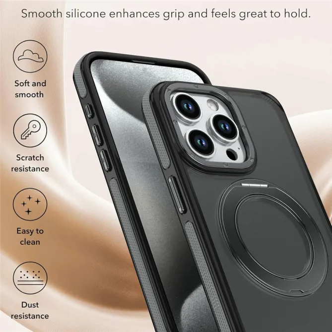 Coque iPhone 12 Pro Max MagSafe avec Support Rotatif Bicolore
