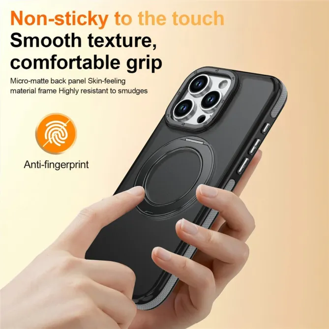 Coque iPhone 12 Pro Max MagSafe avec Support Rotatif Bicolore