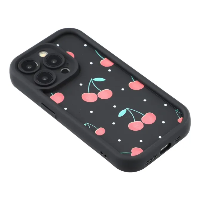 Coque iPhone 12 Pro Max Cerises Fond Noir - photo 4