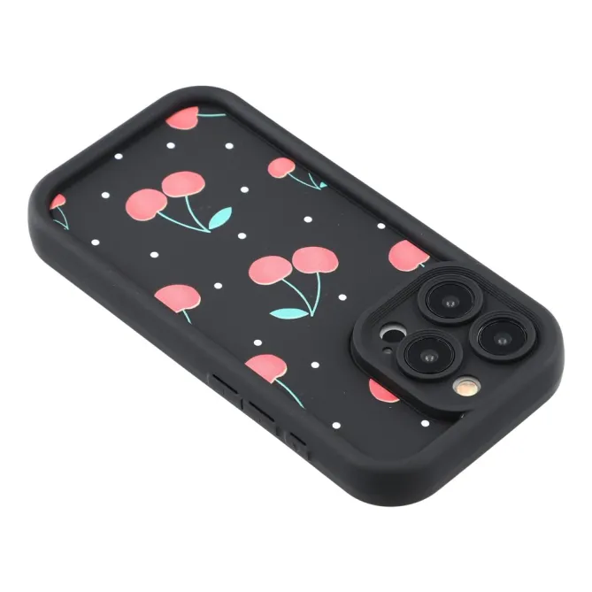 Coque iPhone 12 Pro Max Cerises Fond Noir - photo 5