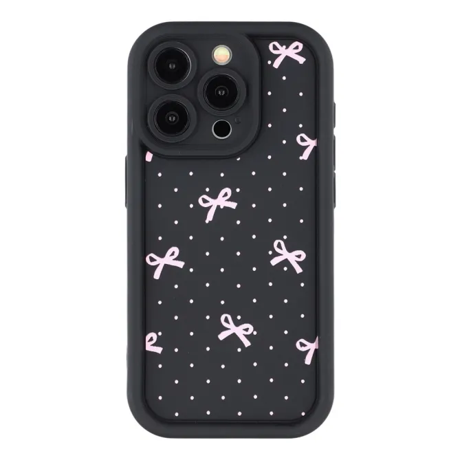 Coque iPhone 12 Pro Max Nœuds Roses et Pois