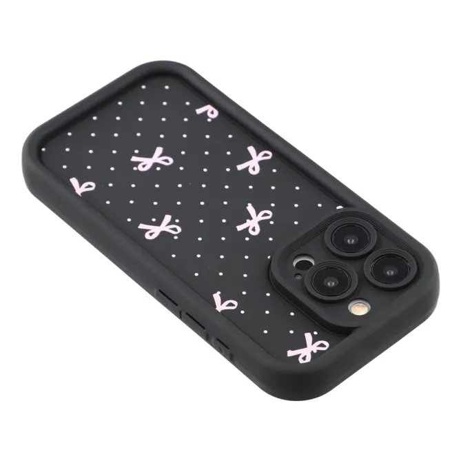 Coque iPhone 12 Pro Max Nœuds Roses et Pois