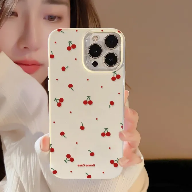 Coque iPhone 12 Pro Max Motif Cerises Minimaliste - photo 2