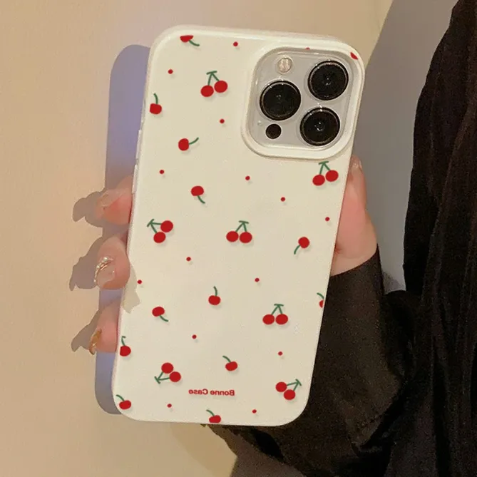 Coque iPhone 12 Pro Max Motif Cerises Minimaliste - photo 3