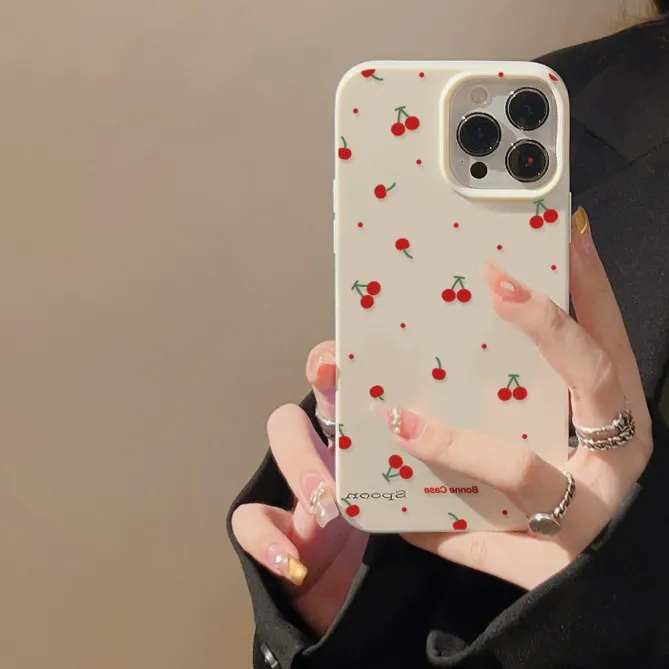 Coque iPhone 12 Pro Max Motif Cerises Minimaliste - photo 4