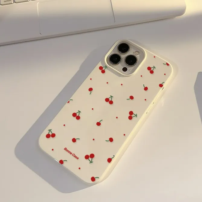 Coque iPhone 12 Pro Max Motif Cerises Minimaliste - photo 5