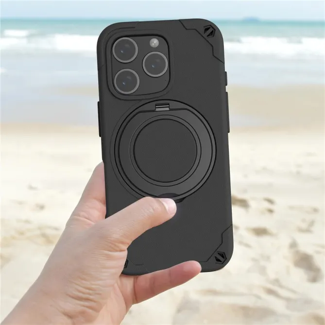 Coque iPhone 12 Pro Max MagSafe avec Support Rotatif et Verre Trempé