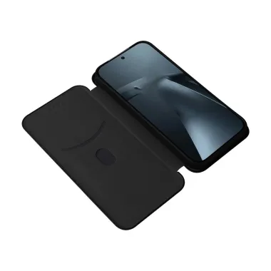 Housse Xiaomi 17T Pro Simili Cuir Style Fibre de Carbone