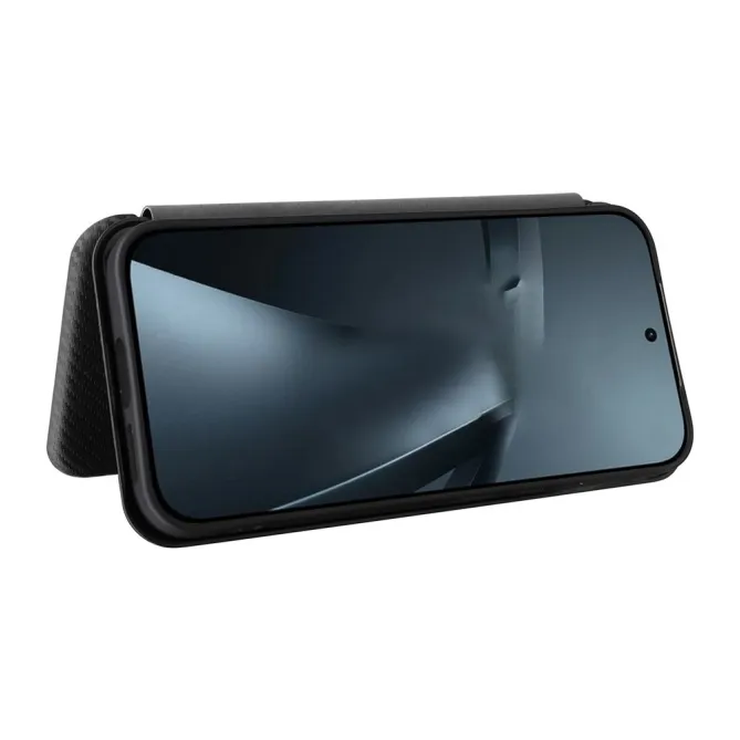 Housse Xiaomi 17T Pro Simili Cuir Style Fibre de Carbone