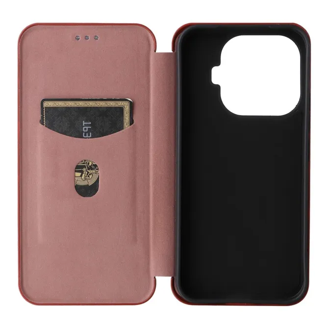 Housse Xiaomi 17T Pro Simili Cuir Style Fibre de Carbone