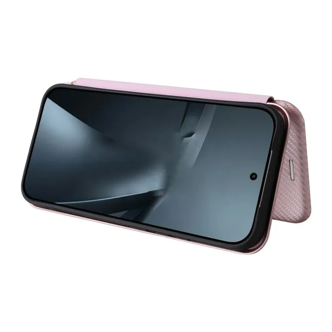 Housse Xiaomi 17T Pro Simili Cuir Style Fibre de Carbone