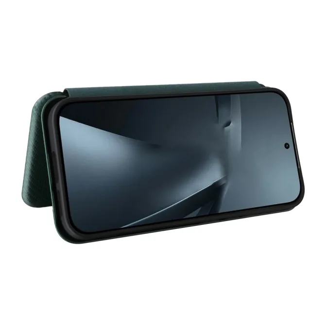 Housse Xiaomi 17T Pro Simili Cuir Style Fibre de Carbone