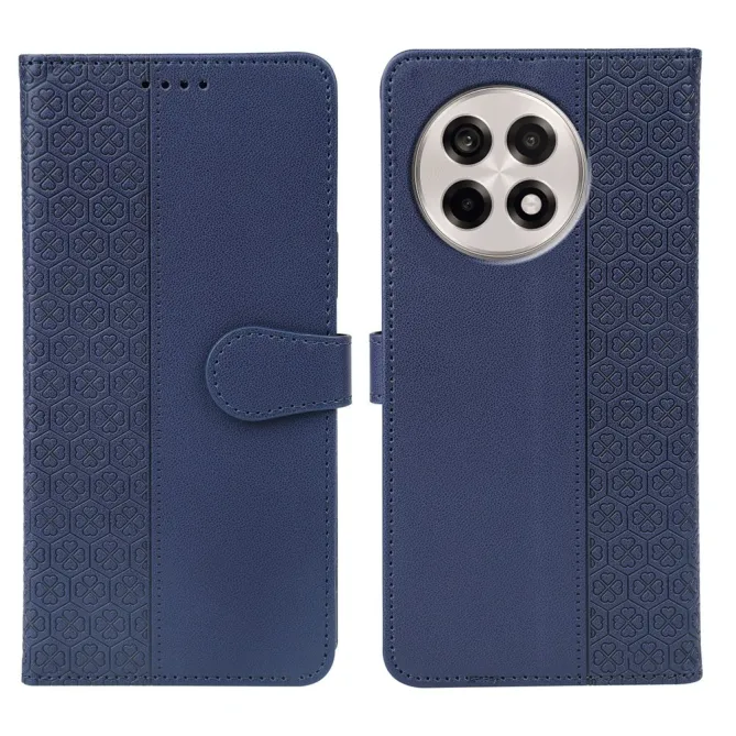 Housse OnePlus 13R Trèfles Gaufré Portefeuille