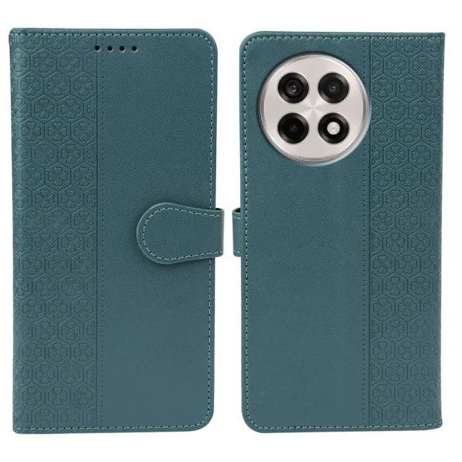 Housse OnePlus 13R Trèfles Gaufré Portefeuille