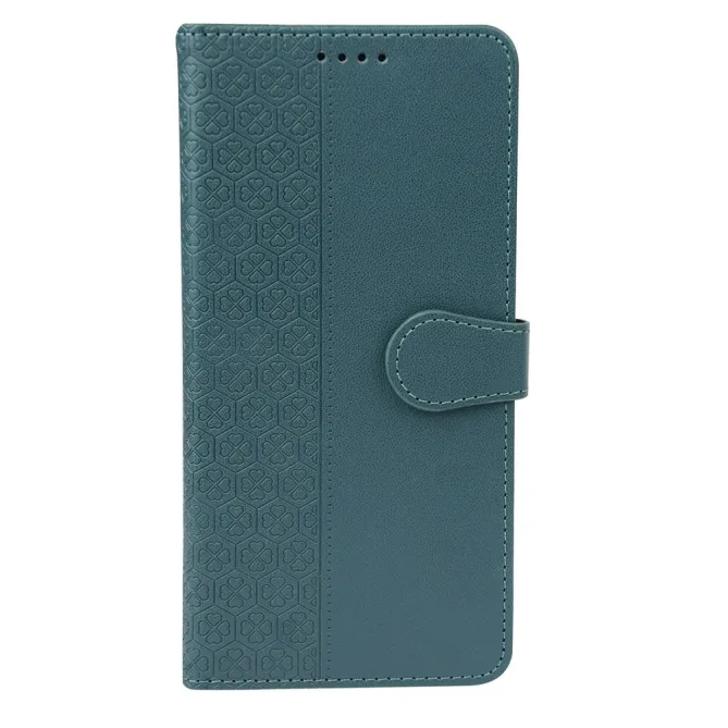 Housse OnePlus 13R Trèfles Gaufré Portefeuille