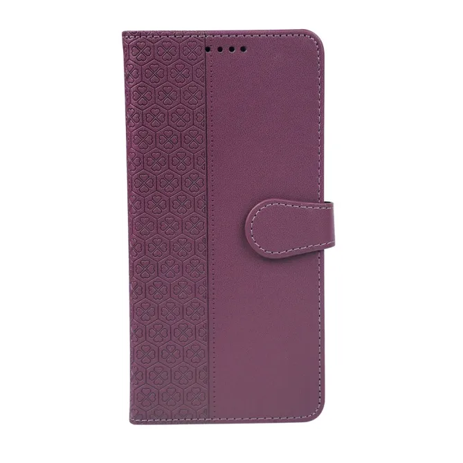 Housse OnePlus 13R Trèfles Gaufré Portefeuille