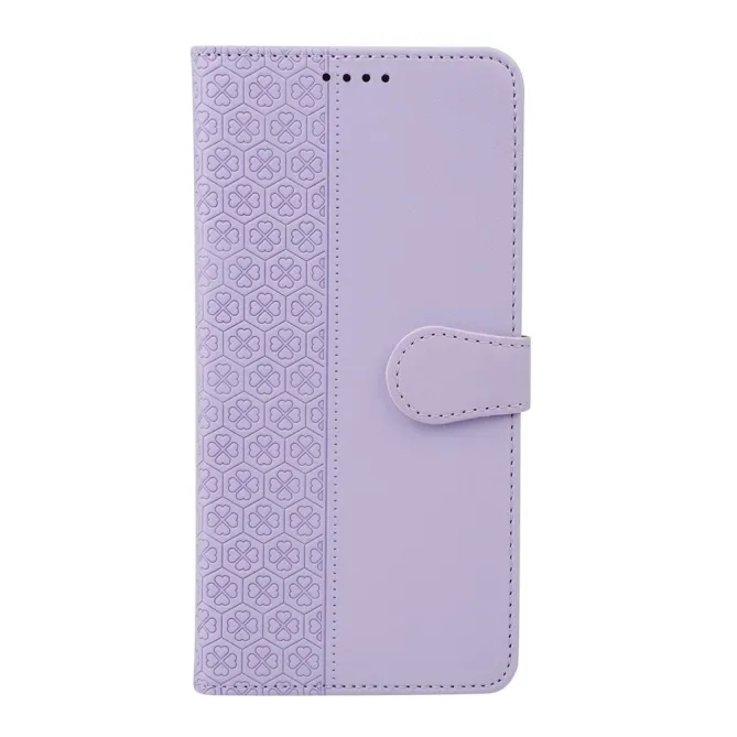 Housse OnePlus 13R Trèfles Gaufré Portefeuille