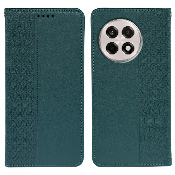 Flip Cover OnePlus 13R Trèfles Gaufré Portefeuille