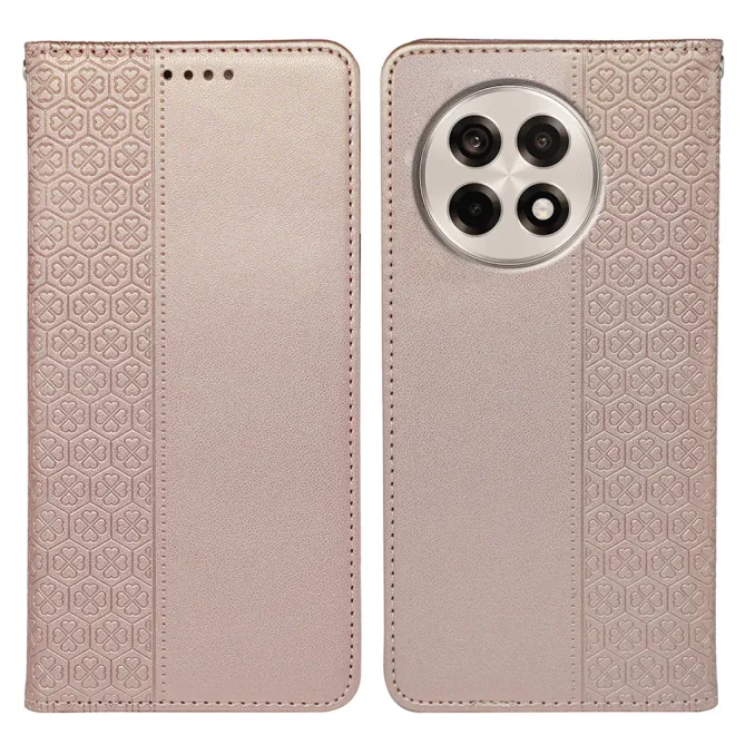Flip Cover OnePlus 13R Trèfles Gaufré Portefeuille