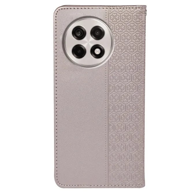 Flip Cover OnePlus 13R Trèfles Gaufré Portefeuille