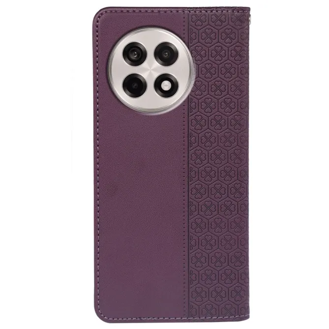 Flip Cover OnePlus 13R Trèfles Gaufré Portefeuille