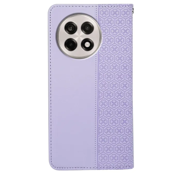 Flip Cover OnePlus 13R Trèfles Gaufré Portefeuille