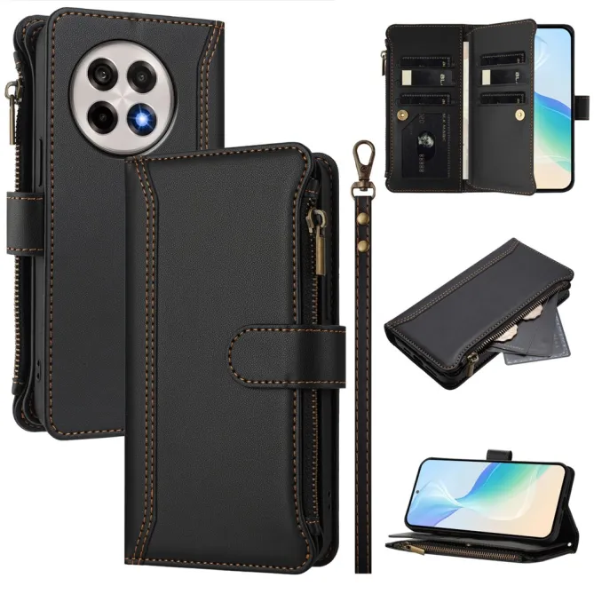 Housse OnePlus 13R ORGANIZER Simili Cuir Multi-Rangements Dragonne