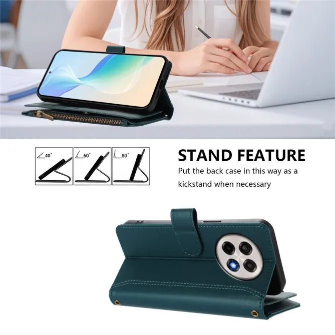 Housse OnePlus 13R ORGANIZER Simili Cuir Multi-Rangements Dragonne