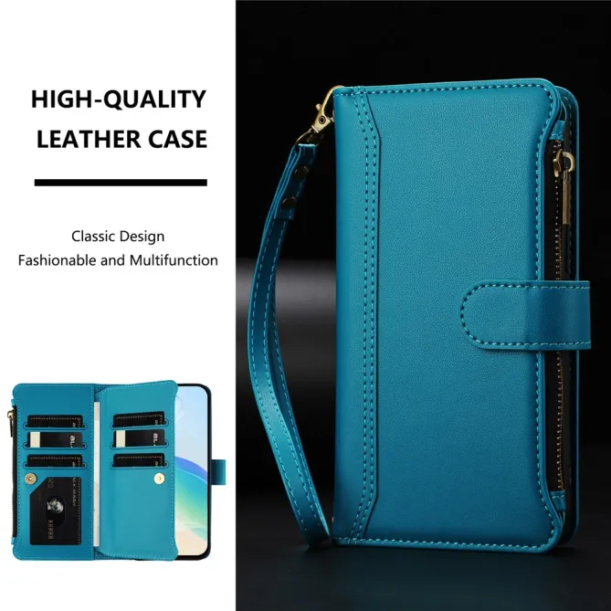 Housse OnePlus 13R ORGANIZER Simili Cuir Multi-Rangements Dragonne