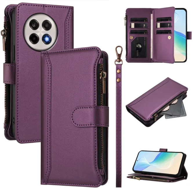 Housse OnePlus 13R ORGANIZER Simili Cuir Multi-Rangements Dragonne