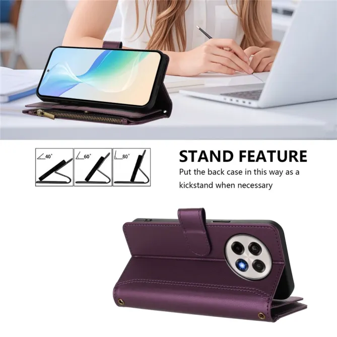Housse OnePlus 13R ORGANIZER Simili Cuir Multi-Rangements Dragonne