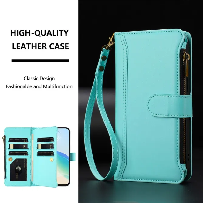 Housse OnePlus 13R ORGANIZER Simili Cuir Multi-Rangements Dragonne