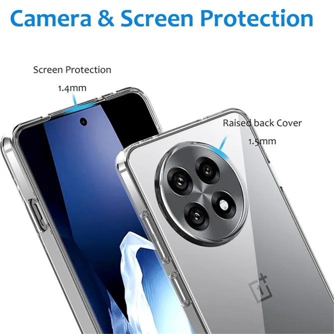 Coque OnePlus 13R Transparente avec Verre Trempé