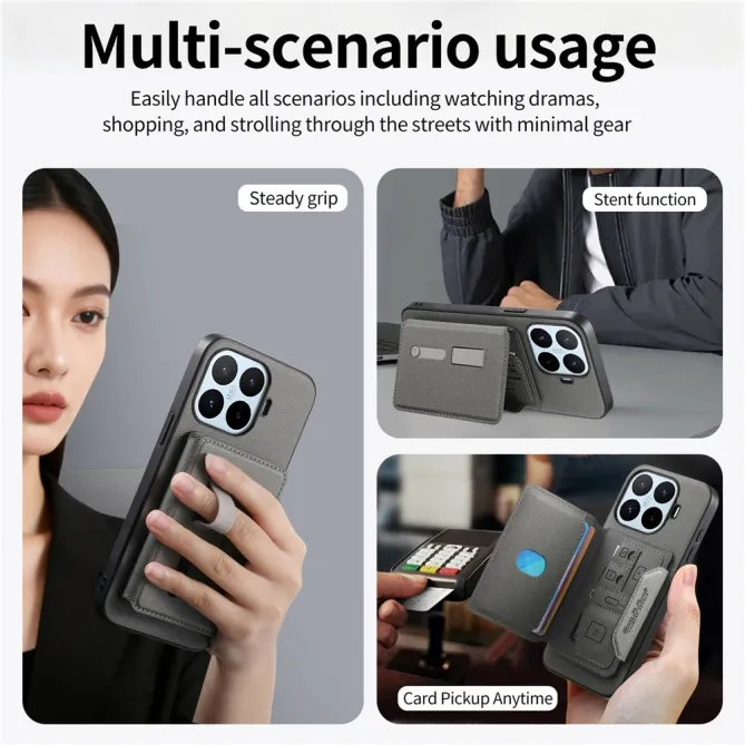 Coque Xiaomi 17T Pro Porte-Cartes Amovible Sangle Béquille