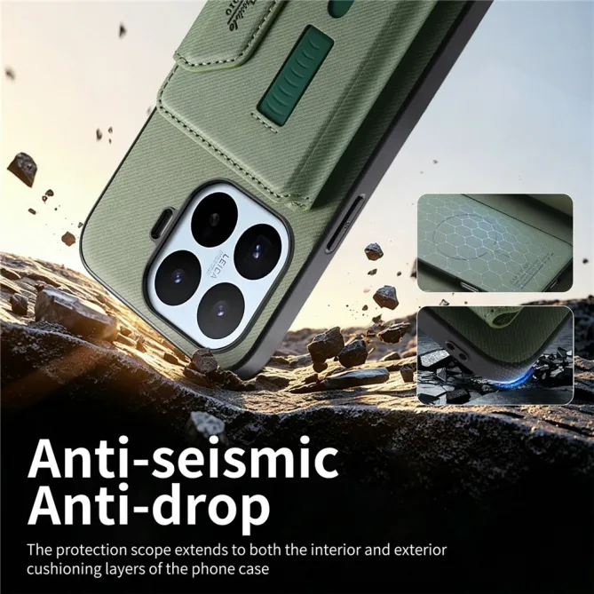 Coque Xiaomi 17T Pro Porte-Cartes Amovible Sangle Béquille