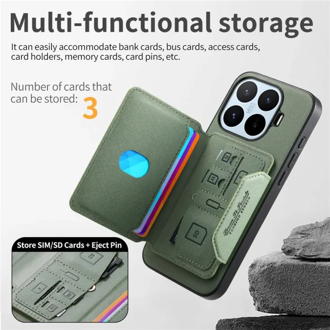 Coque Xiaomi 17T Pro Porte-Cartes Amovible Sangle Béquille
