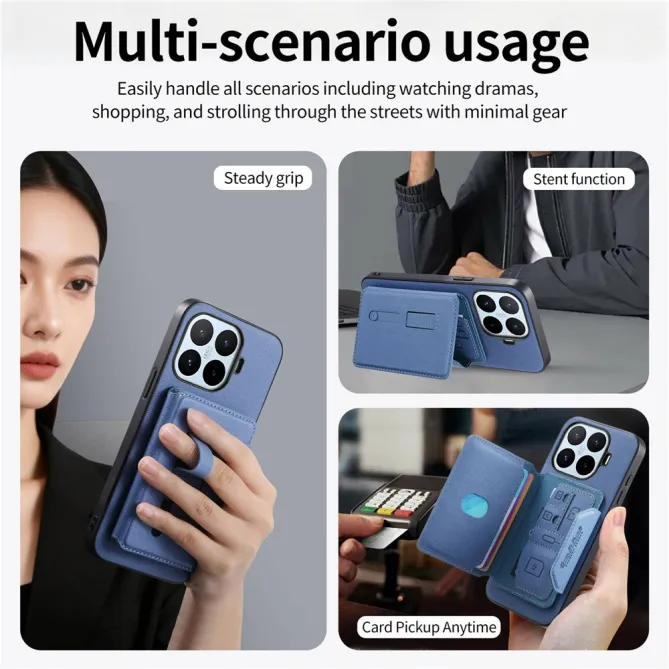 Coque Xiaomi 17T Pro Porte-Cartes Amovible Sangle Béquille