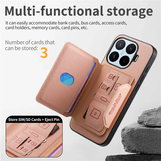 Coque Xiaomi 17T Pro Porte-Cartes Amovible Sangle Béquille