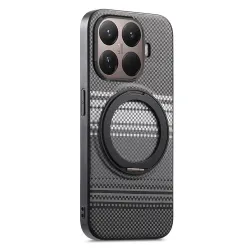 Coque Xiaomi 17T Pro Magnétique Anneau design tissé à carreaux