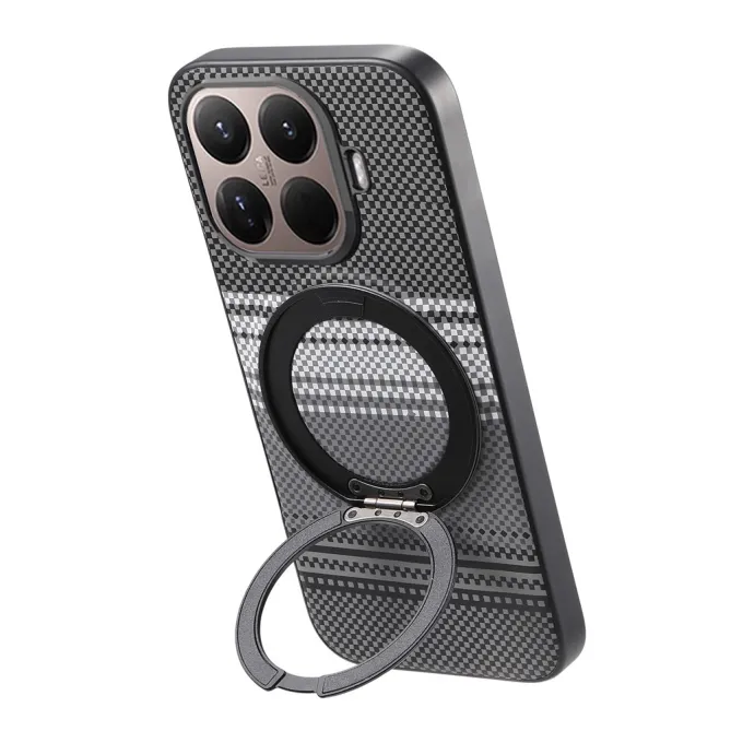 Coque Xiaomi 17T Pro Magnétique Anneau design tissé à carreaux