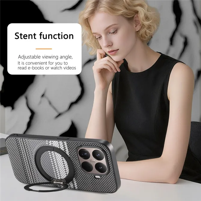 Coque Xiaomi 17T Pro Magnétique Anneau design tissé à carreaux