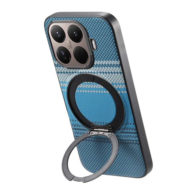 Coque Xiaomi 17T Pro Magnétique Anneau design tissé à carreaux