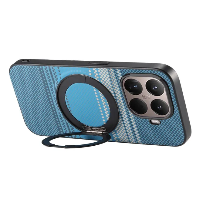 Coque Xiaomi 17T Pro Magnétique Anneau design tissé à carreaux