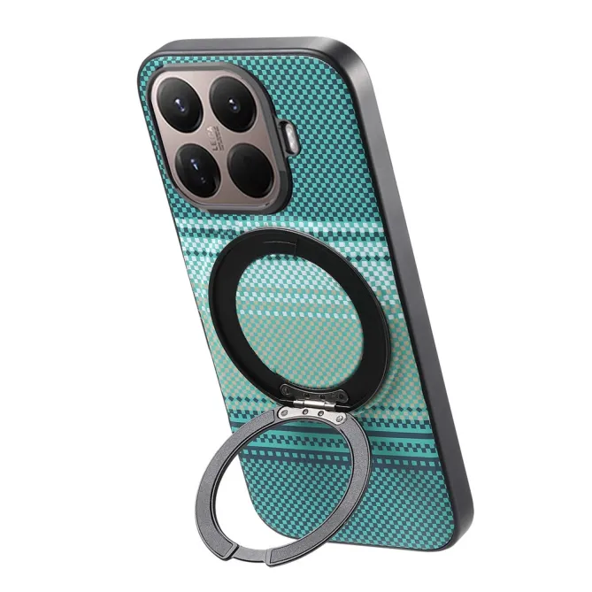 Coque Xiaomi 17T Pro Magnétique Anneau design tissé à carreaux
