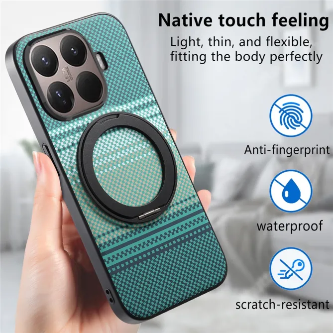 Coque Xiaomi 17T Pro Magnétique Anneau design tissé à carreaux