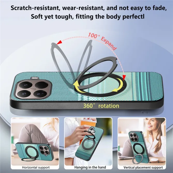 Coque Xiaomi 17T Pro Magnétique Anneau design tissé à carreaux